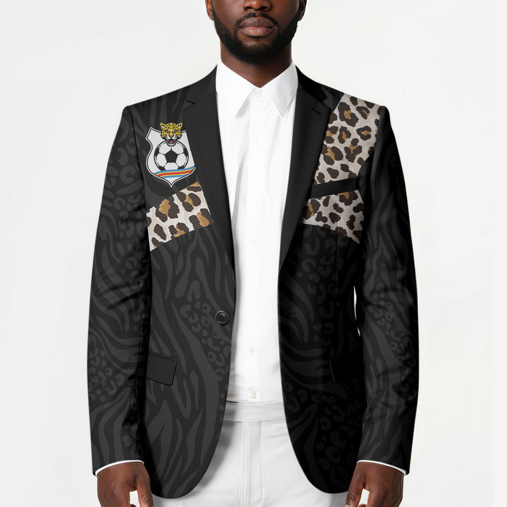 Custom DR Congo Football Blazer Leopards Texture Wild Black