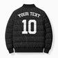 Custom DR Congo Football Bomber Puffer Jacket Leopards Texture Wild Black