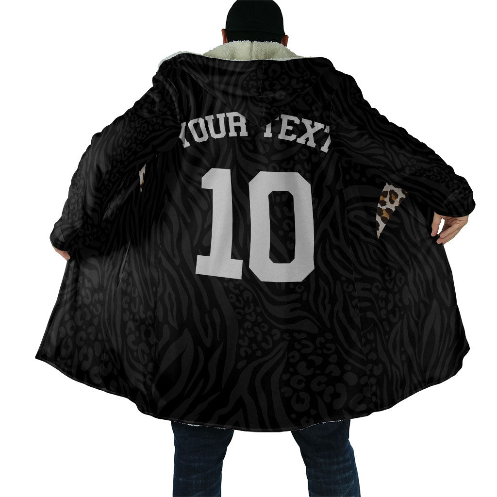 Custom DR Congo Football Cloak Leopards Texture Wild Black