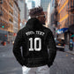 Custom DR Congo Football Hoodie Leopards Texture Wild Black