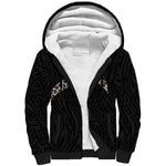 Custom DR Congo Football Sherpa Hoodie Leopards Texture Wild Black