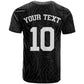 Custom DR Congo Football T shirt Leopards Texture Wild Black