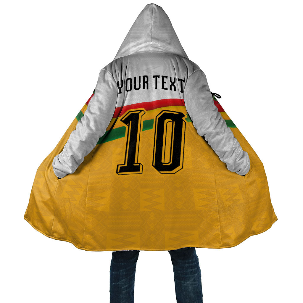 Custom Ghana Football Cloak Abstract Flag and Kente Pattern
