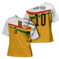 Custom Ghana Football Cross Shoulder Shirt Abstract Flag and Kente Pattern