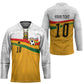 Custom Ghana Football Hockey Jersey Abstract Flag and Kente Pattern