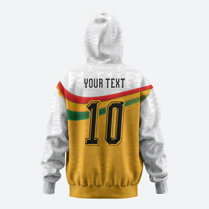 Custom Ghana Football Hoodie Abstract Flag and Kente Pattern
