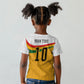 Custom Ghana Football Kid T shirt Abstract Flag and Kente Pattern