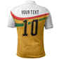 Custom Ghana Football Polo Shirt Abstract Flag and Kente Pattern