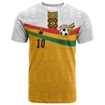 Custom Ghana Football T shirt Abstract Flag and Kente Pattern
