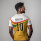 Custom Ghana Football T shirt Abstract Flag and Kente Pattern