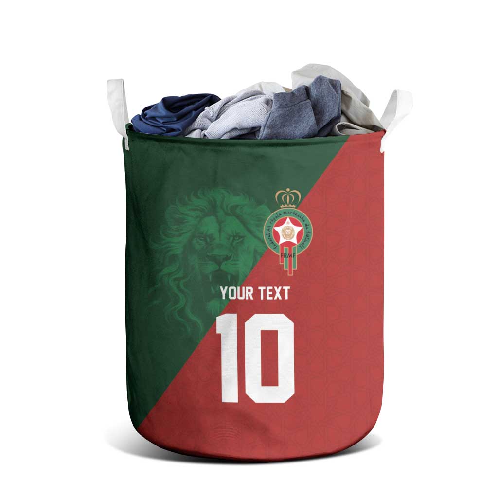 Custom Moroccan Football Laundry Basket Go Glory-The Atlas Lions - African Pride