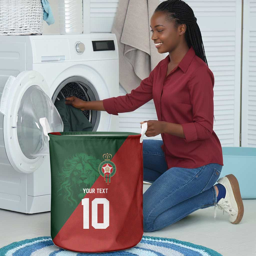 Custom Moroccan Football Laundry Basket Go Glory-The Atlas Lions - African Pride