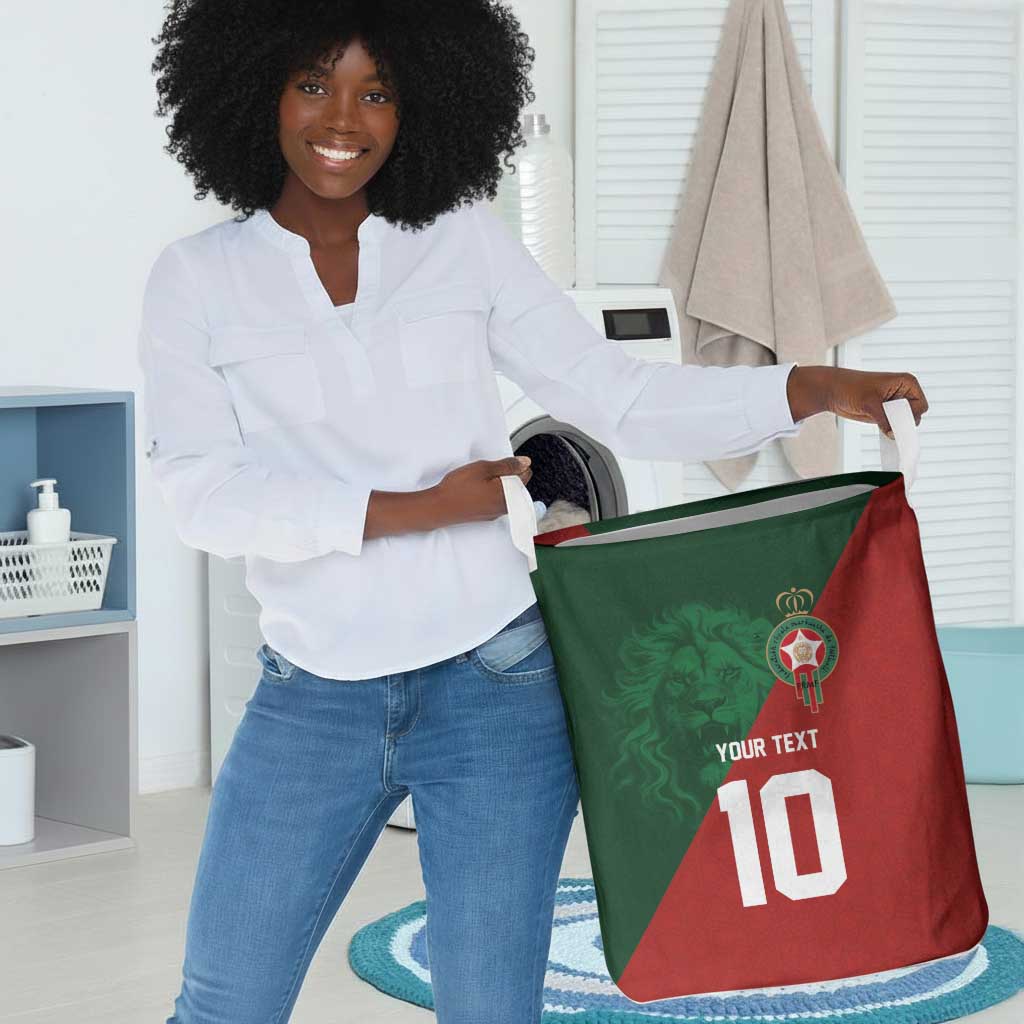 Custom Moroccan Football Laundry Basket Go Glory-The Atlas Lions - African Pride