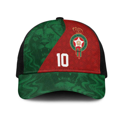 Custom Moroccan Football Baseball Net Cap Go Glory-The Atlas Lions - African Pride