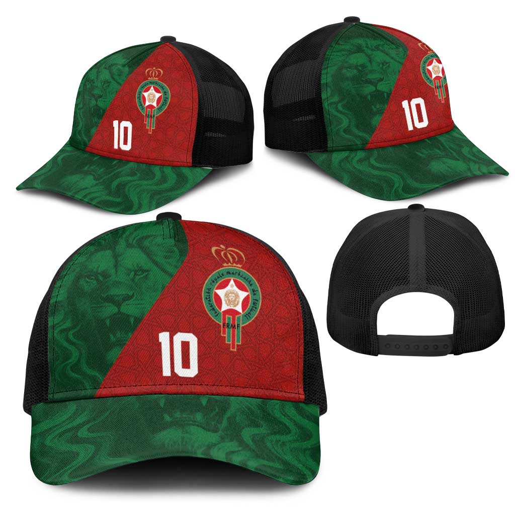 Custom Moroccan Football Baseball Net Cap Go Glory-The Atlas Lions - African Pride