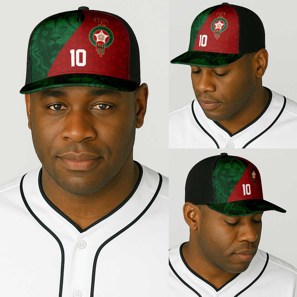 Custom Moroccan Football Baseball Net Cap Go Glory-The Atlas Lions - African Pride