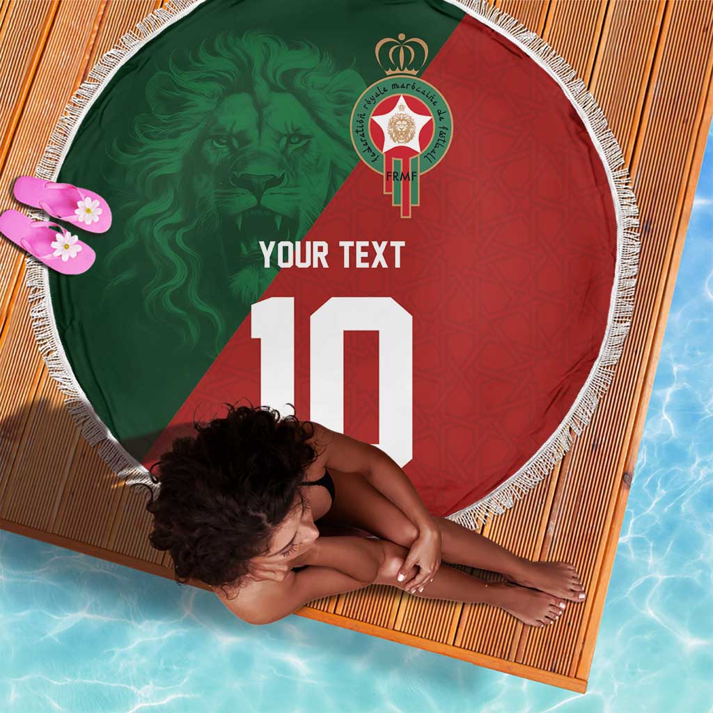 Custom Moroccan Football Beach Blanket Go Glory-The Atlas Lions - African Pride