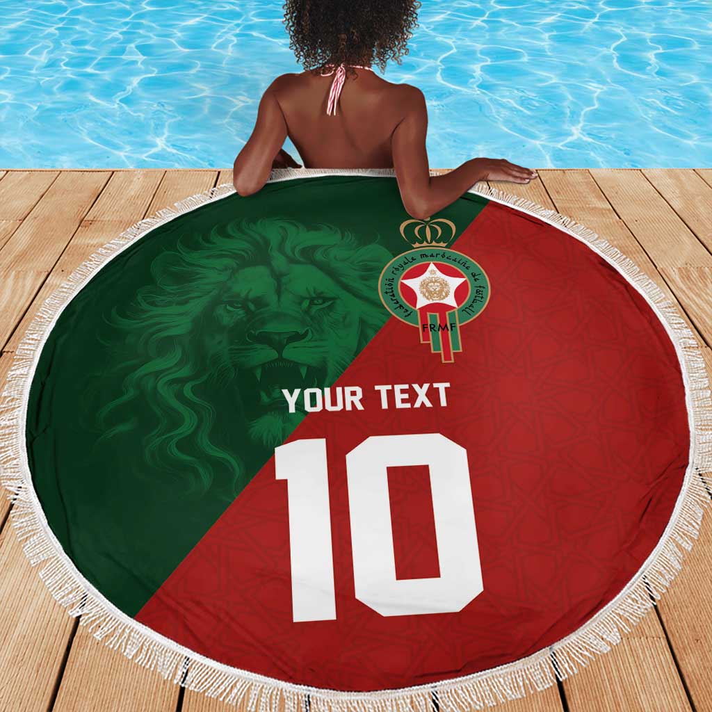 Custom Moroccan Football Beach Blanket Go Glory-The Atlas Lions - African Pride