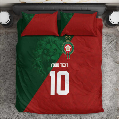 Custom Moroccan Football Bedding Set Go Glory-The Atlas Lions - African Pride
