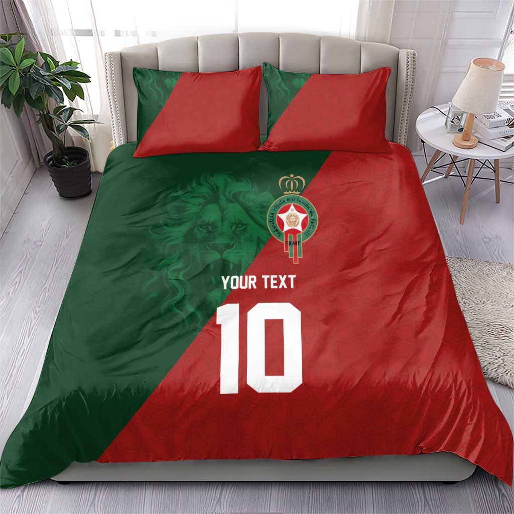 Custom Moroccan Football Bedding Set Go Glory-The Atlas Lions - African Pride