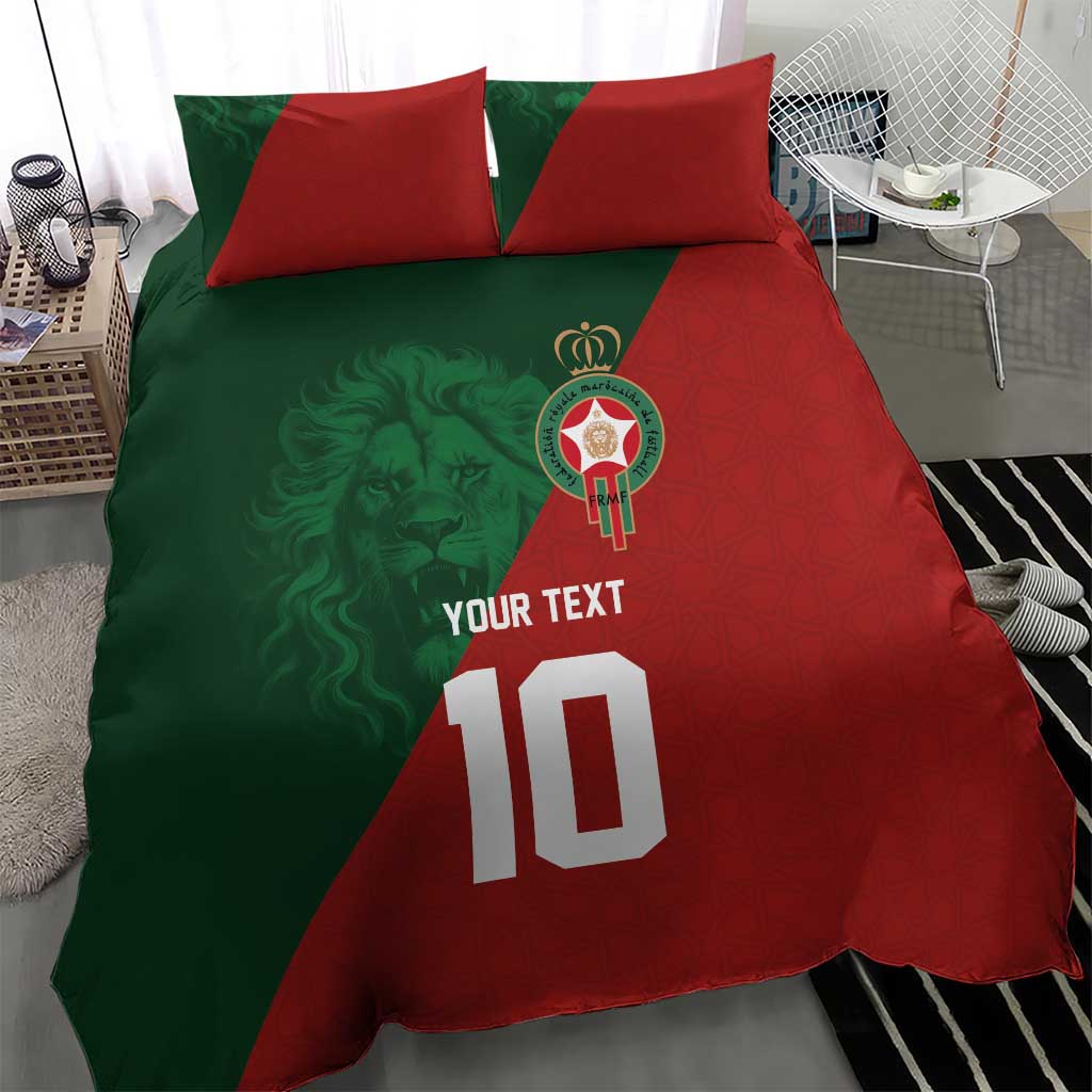 Custom Moroccan Football Bedding Set Go Glory-The Atlas Lions - African Pride