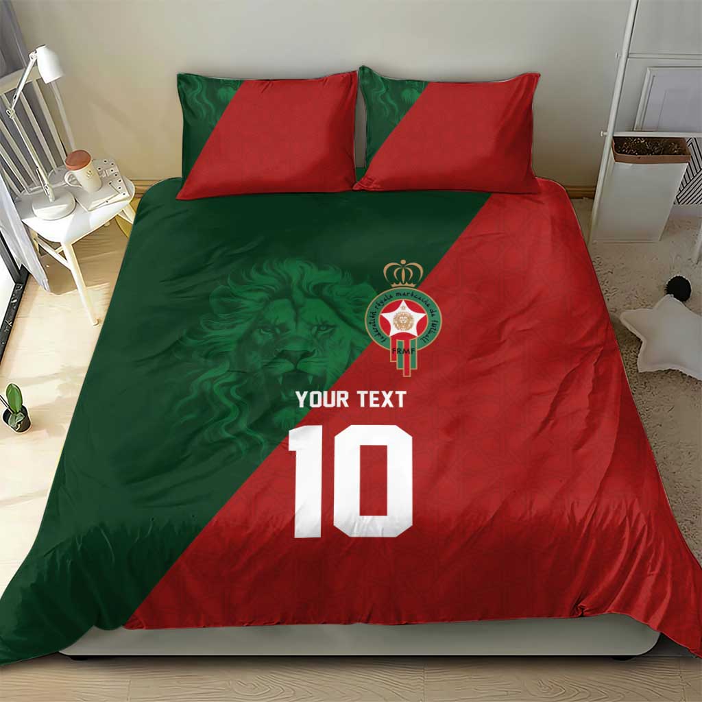 Custom Moroccan Football Bedding Set Go Glory-The Atlas Lions - African Pride