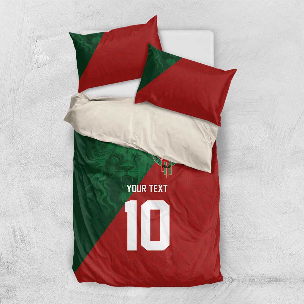 Custom Moroccan Football Bedding Set Go Glory-The Atlas Lions - African Pride