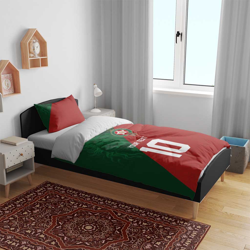 Custom Moroccan Football Bedding Set Go Glory-The Atlas Lions - African Pride