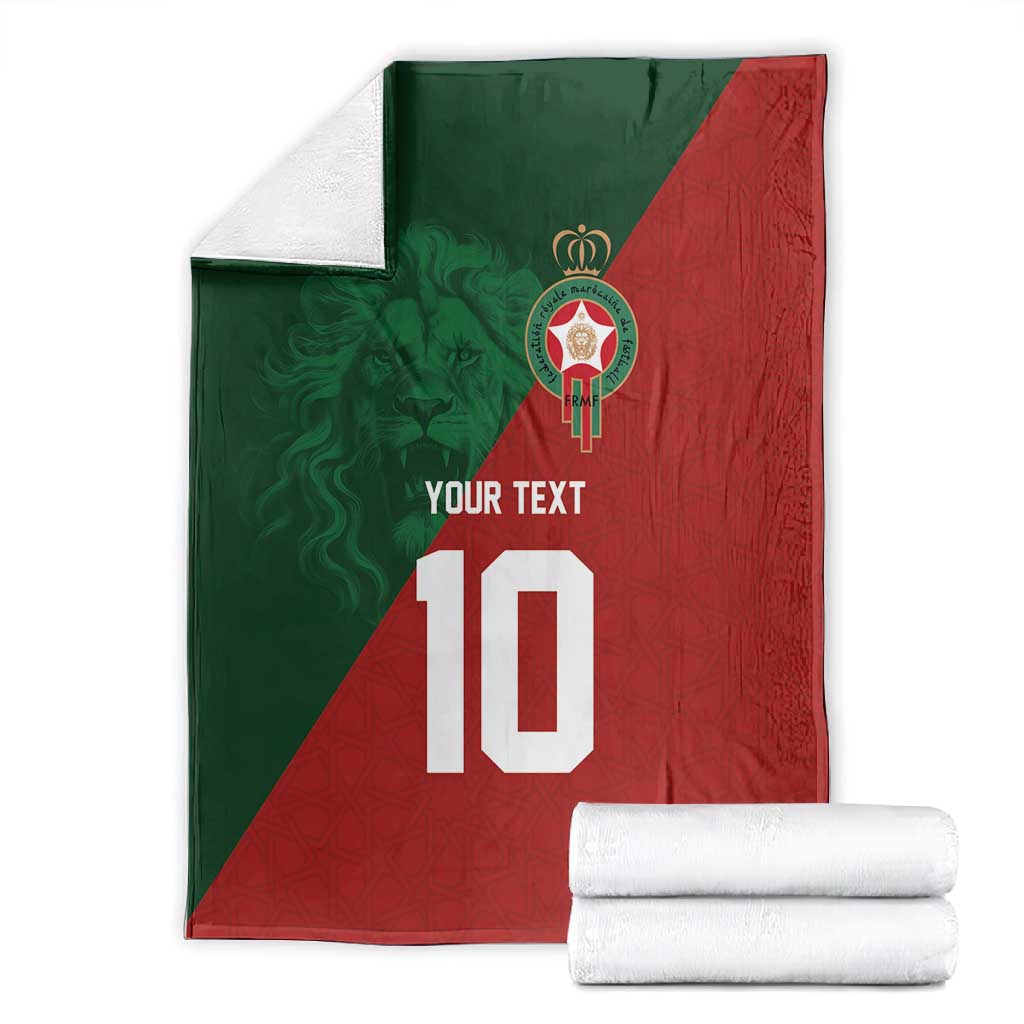 Custom Moroccan Football Blanket Go Glory-The Atlas Lions - African Pride