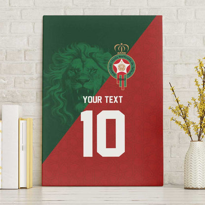 Custom Moroccan Football Canvas Wall Art Go Glory-The Atlas Lions - African Pride