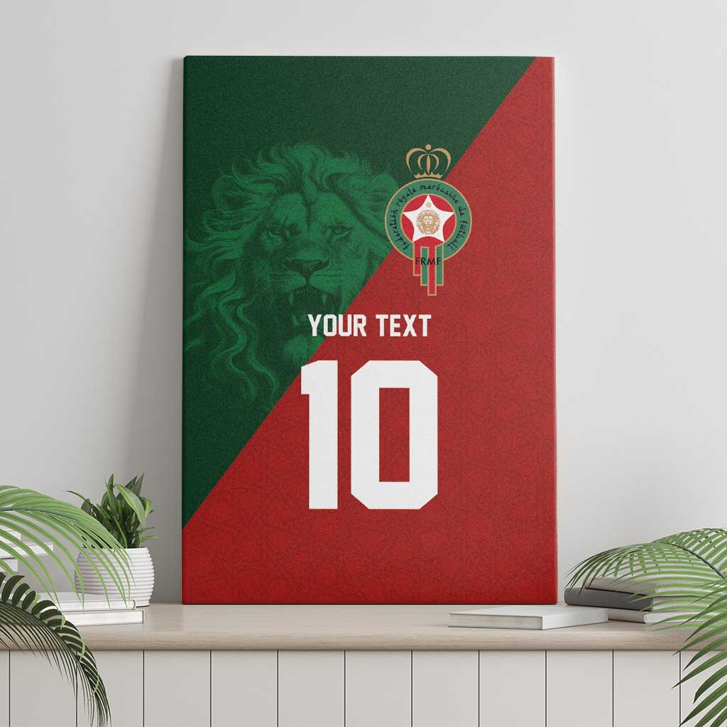 Custom Moroccan Football Canvas Wall Art Go Glory-The Atlas Lions - African Pride