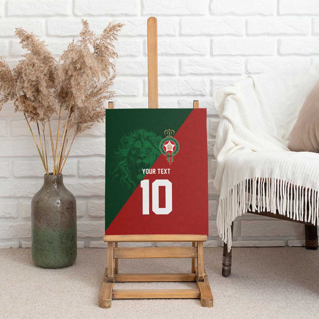Custom Moroccan Football Canvas Wall Art Go Glory-The Atlas Lions - African Pride