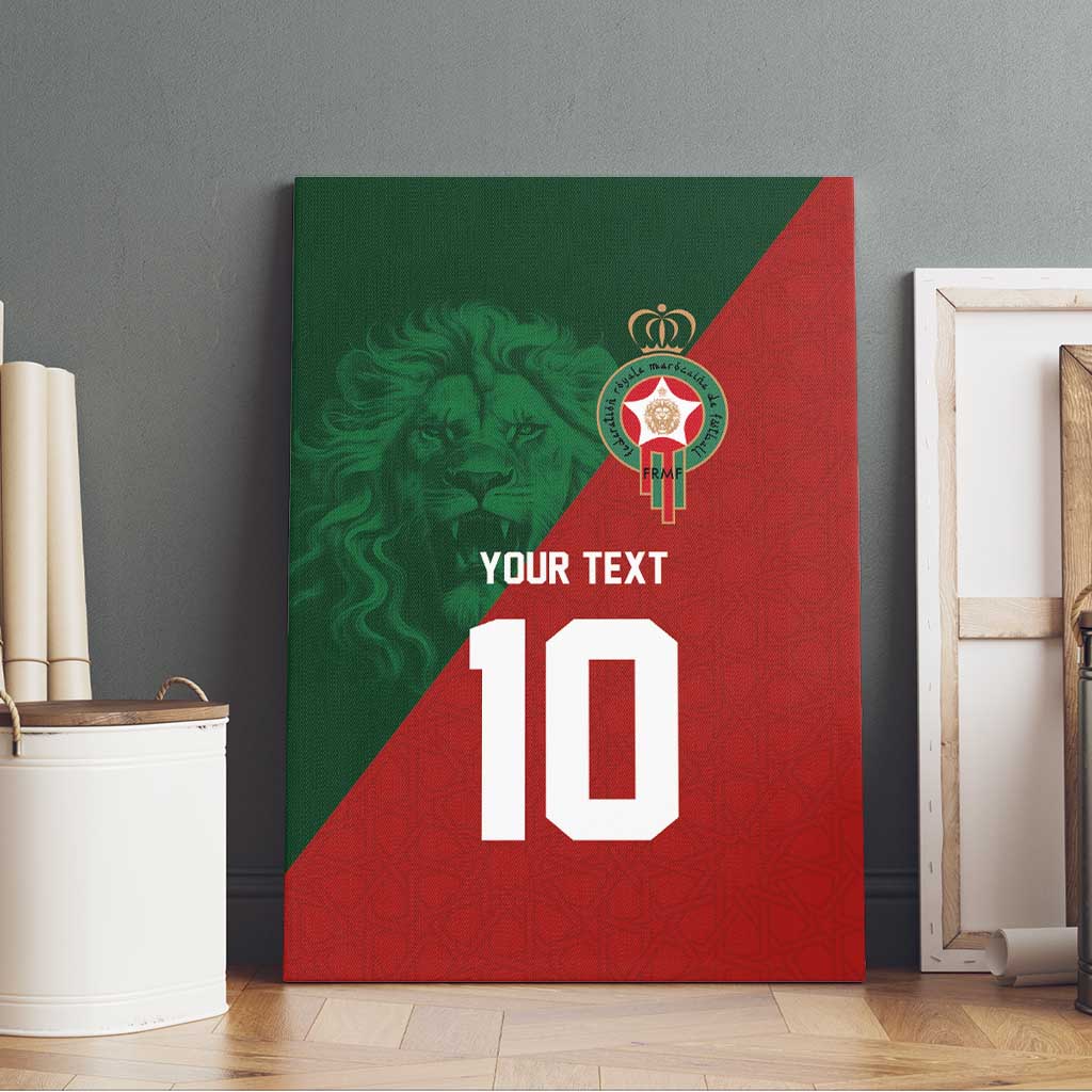 Custom Moroccan Football Canvas Wall Art Go Glory-The Atlas Lions - African Pride
