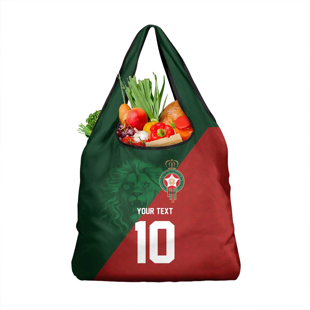 Custom Moroccan Football Grocery Bag Go Glory-The Atlas Lions - African Pride