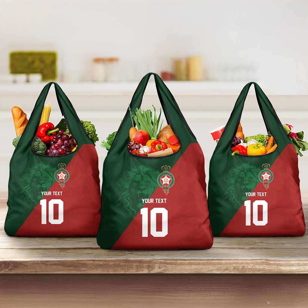 Custom Moroccan Football Grocery Bag Go Glory-The Atlas Lions - African Pride