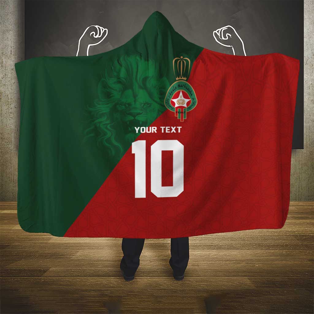 Custom Moroccan Football Hooded Blanket Go Glory-The Atlas Lions - African Pride