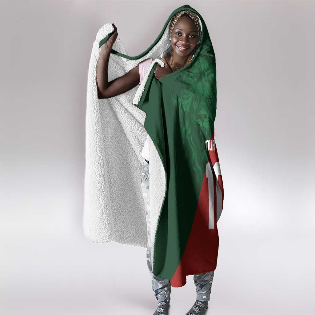 Custom Moroccan Football Hooded Blanket Go Glory-The Atlas Lions - African Pride
