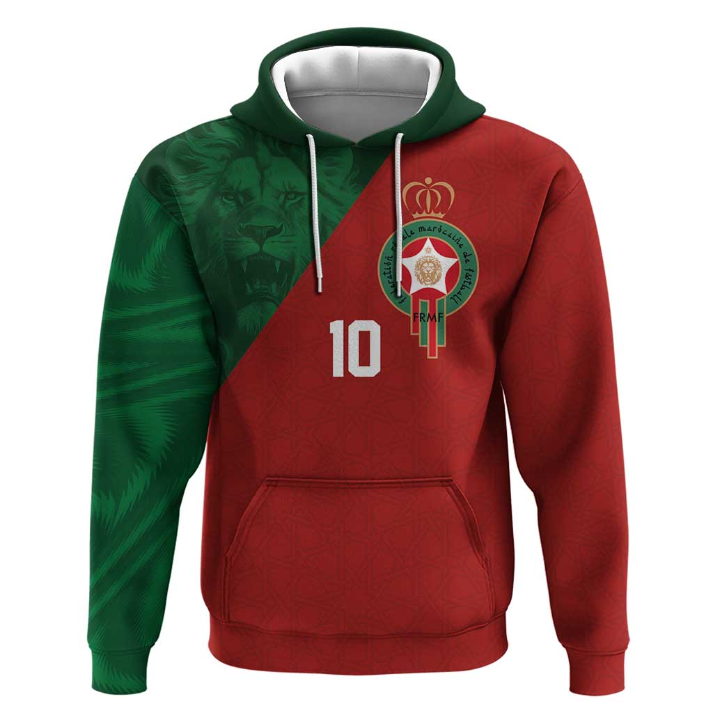 Custom Moroccan Football Hoodie Go Glory-The Atlas Lions - African Pride
