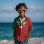 Custom Moroccan Football Kid Hawaiian Shirt Go Glory-The Atlas Lions LT03