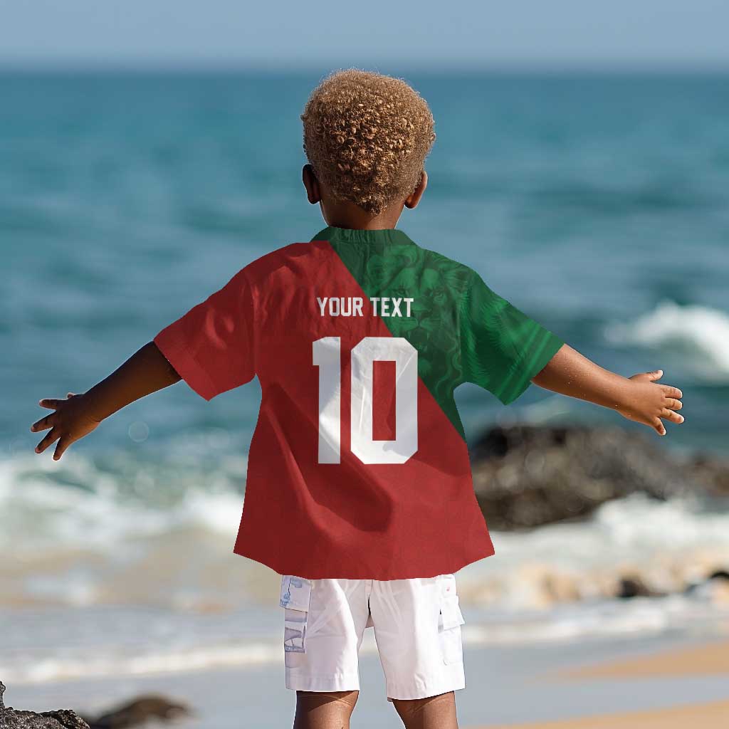 Custom Moroccan Football Kid Hawaiian Shirt Go Glory-The Atlas Lions LT03