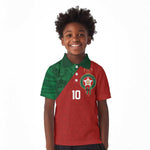 Custom Moroccan Football Kid Polo Shirt Go Glory-The Atlas Lions LT03