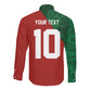 Custom Moroccan Football Long Sleeve Button Shirt Go Glory-The Atlas Lions - African Pride