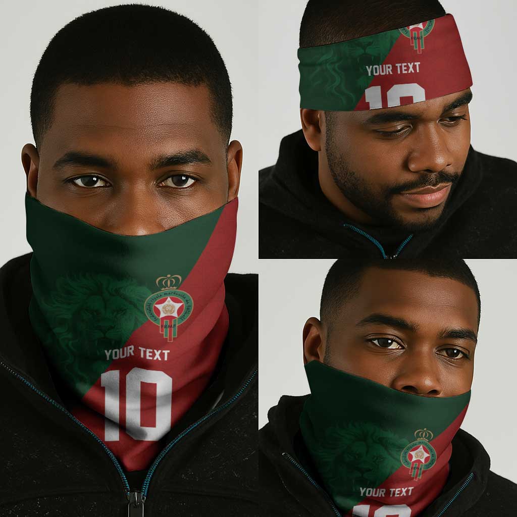 Custom Moroccan Football Neck Gaiter Go Glory-The Atlas Lions - African Pride