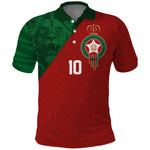 Custom Moroccan Football Polo Shirt Go Glory-The Atlas Lions LT03