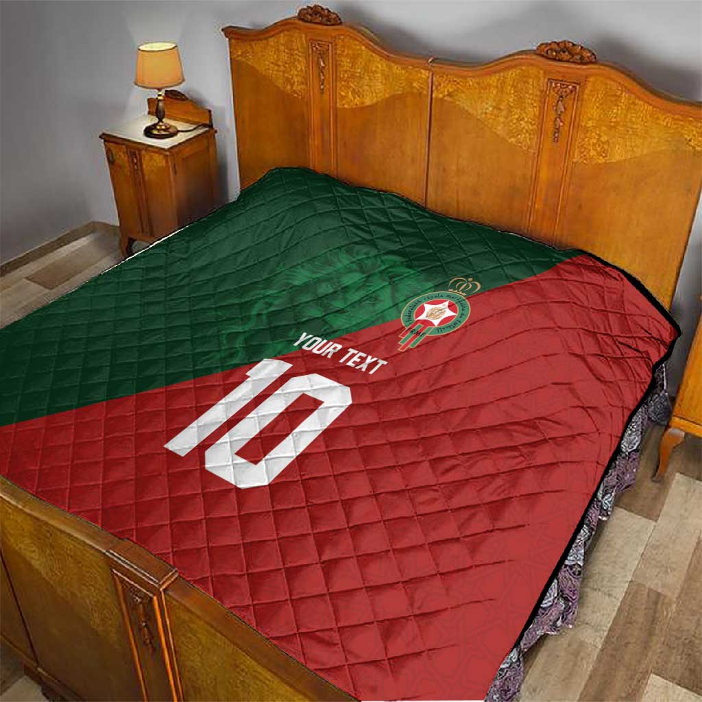 Custom Moroccan Football Quilt Go Glory-The Atlas Lions - African Pride