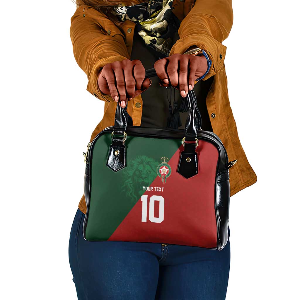 Custom Moroccan Football Shoulder Handbag Go Glory-The Atlas Lions - African Pride