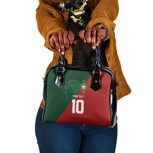 Custom Moroccan Football Shoulder Handbag Go Glory-The Atlas Lions - African Pride