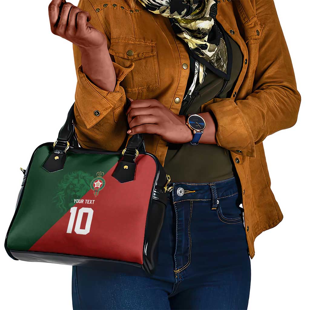 Custom Moroccan Football Shoulder Handbag Go Glory-The Atlas Lions - African Pride