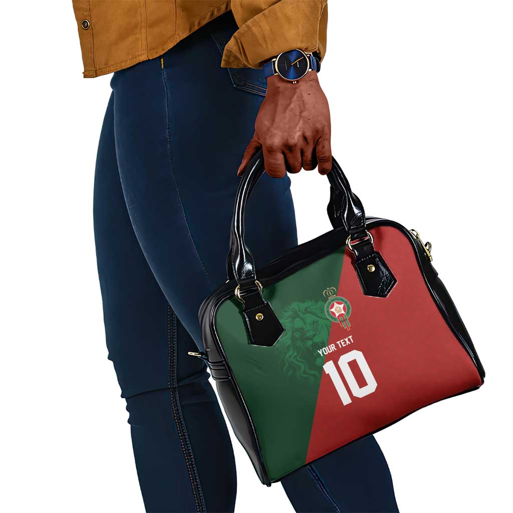 Custom Moroccan Football Shoulder Handbag Go Glory-The Atlas Lions - African Pride