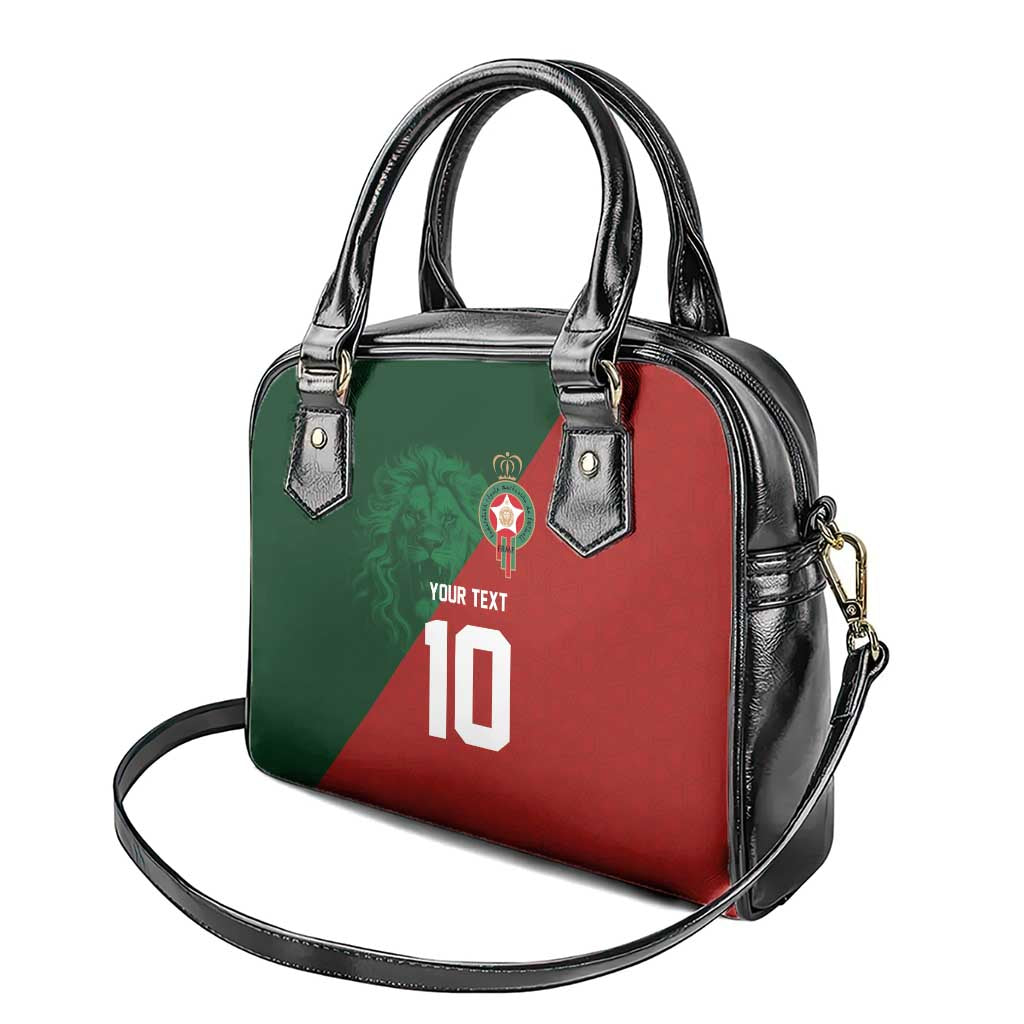 Custom Moroccan Football Shoulder Handbag Go Glory-The Atlas Lions - African Pride